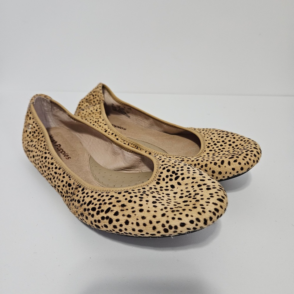 Hush Puppies Chaste Ballet Flat 7 Animal Print Office Career Business Casual